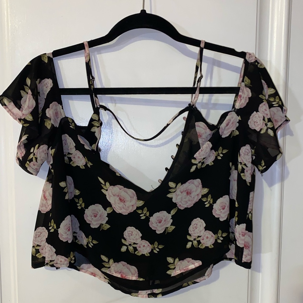 A floral print cami